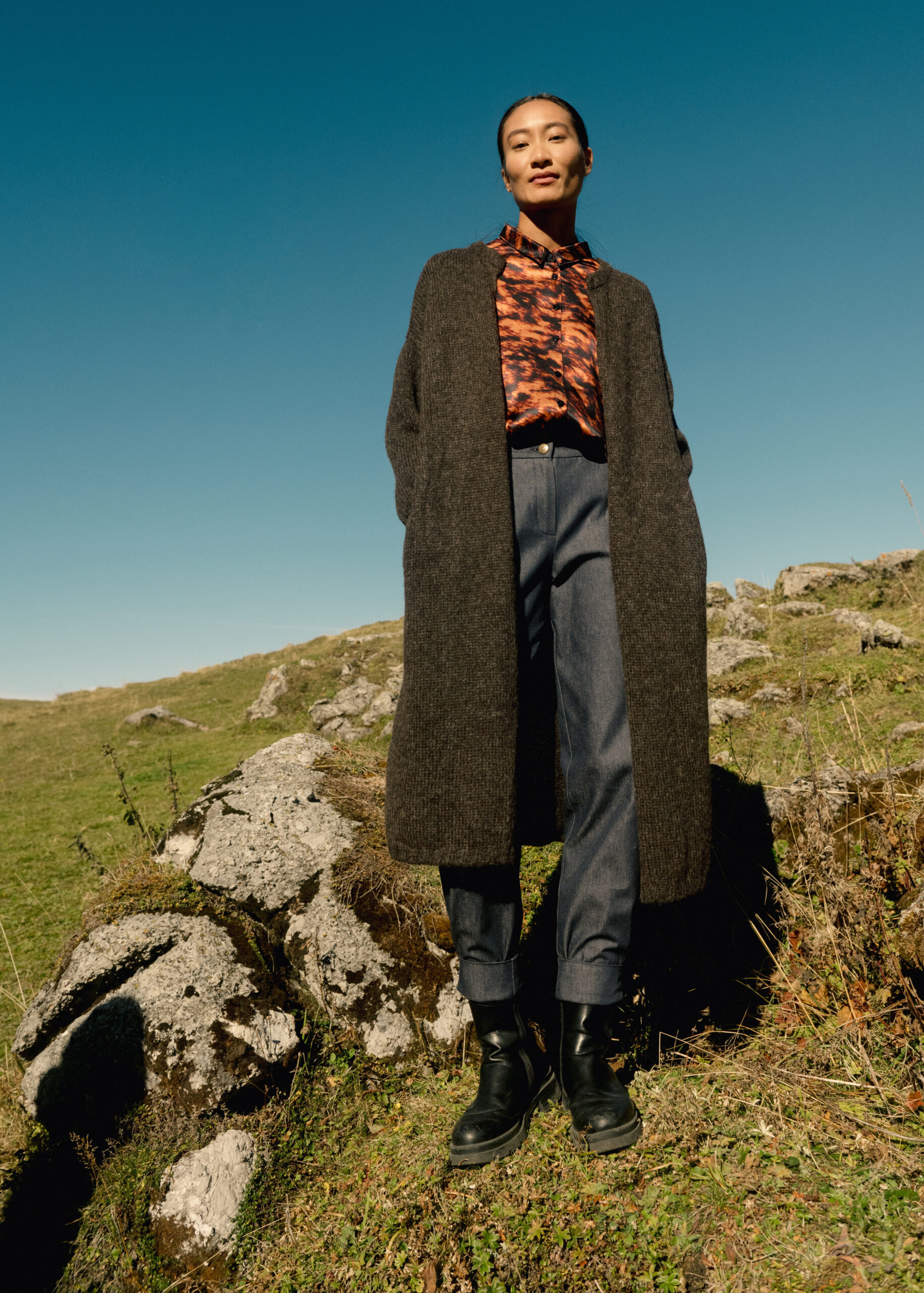 Strickjacke "Brauneule"